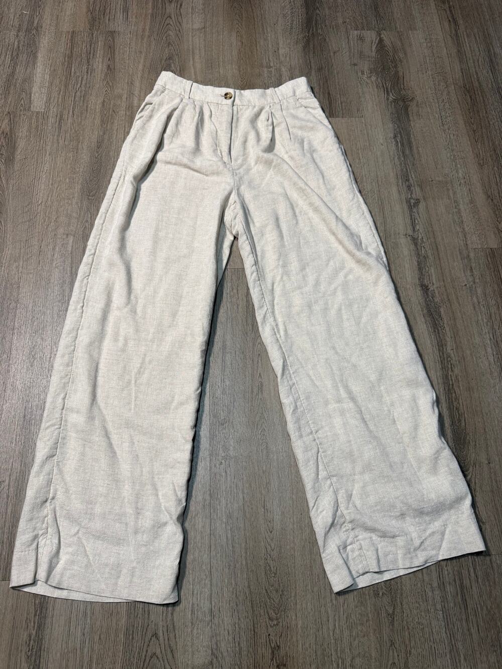 Abercrombie & Fitch Women's Linen Blend Sloane Tailored Pants